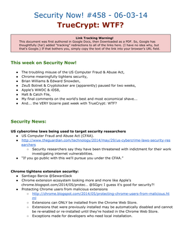 Security Now! #458 - 06-03-14 Truecrypt: WTF?