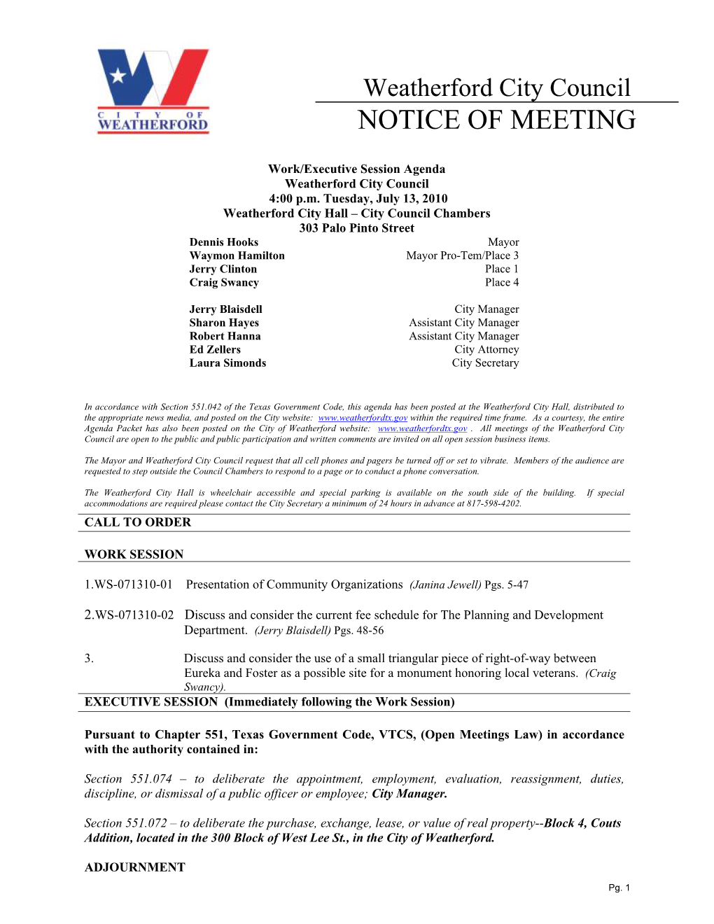 Notice of Meeting