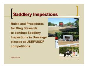 Saddlery Inspectionsinspections