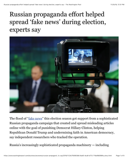 Russian Propaganda Effort Helped Spread 'Fake News'