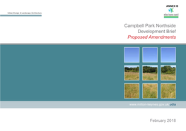 Campbell Park Northside Development Brief Proposed Amendments