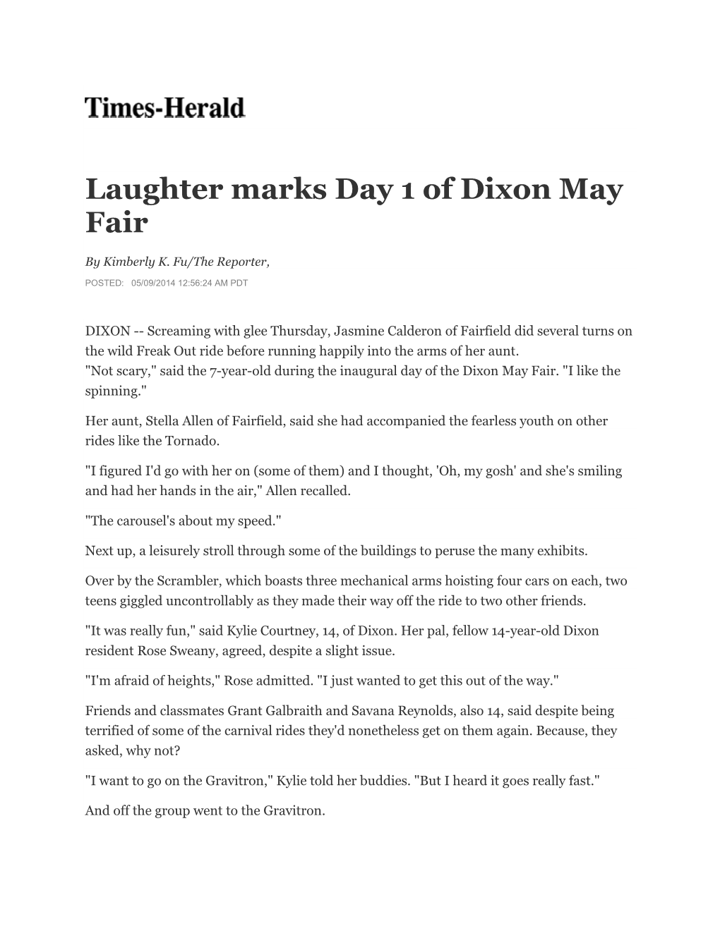 Laughter Marks Day 1 of Dixon May Fair