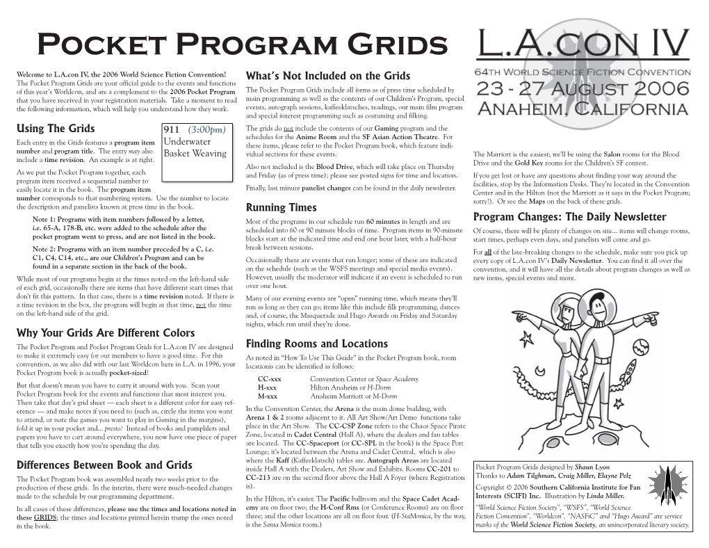 Pocket Program Grids