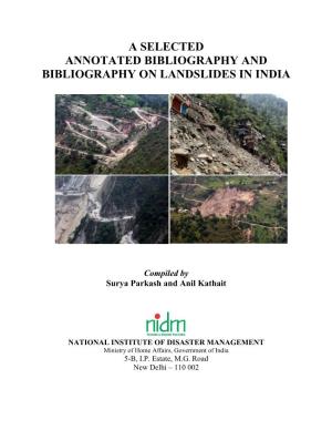 3 Overview of Landslide in India