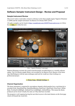 Software Sampler Instrument Design - Review and Proposal