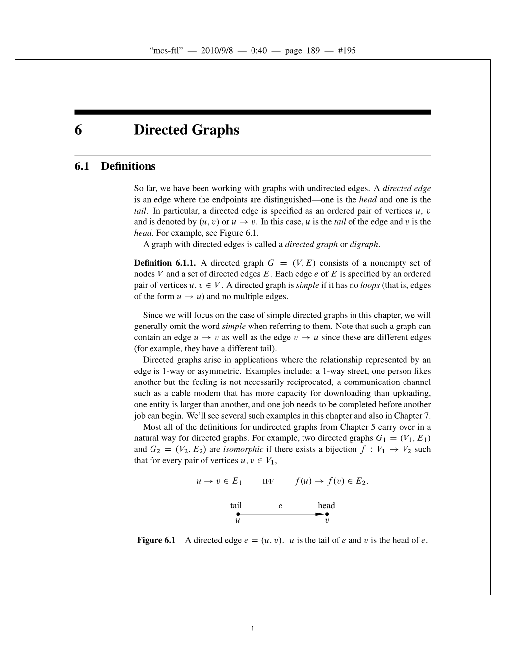 6.042J Chapter 6: Directed Graphs