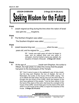 Seeking Wisdom for the Future