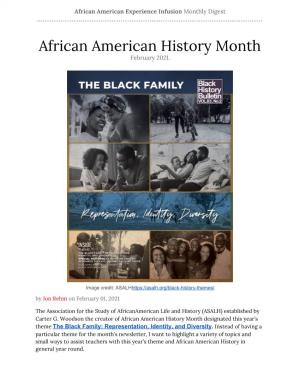 African American History Month February 2021