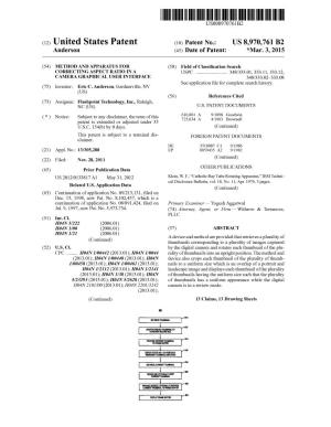(12) United States Patent (10) Patent No.: US 8,970,761 B2 Anderson (45) Date of Patent: *Mar