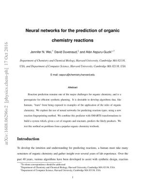 Neural Networks for the Prediction of Organic Chemistry Reactions