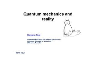 Quantum Mechanics and Reality