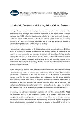 Price Regulation of Airport Services