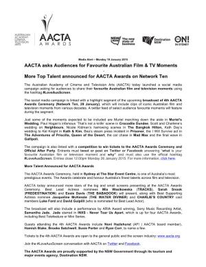 AACTA Asks Audiences for Favourite Australian Film & TV Moments