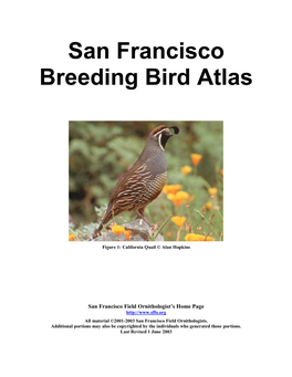 San Francisco Breeding Bird Atlas