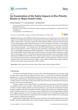 An Examination of the Safety Impacts of Bus Priority Routes in Major Israeli Cities