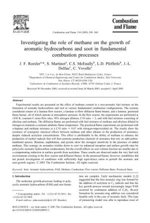 Investigating the Role of Methane on the Growth of Aromatic Hydrocarbons and Soot in Fundamental Combustion Processes