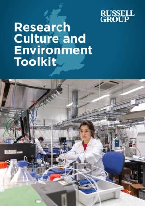 Research Culture and Environment Toolkit