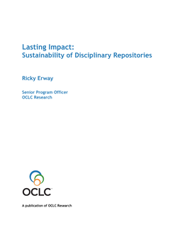 Lasting Impact: Sustainability of Disciplinary Repositories