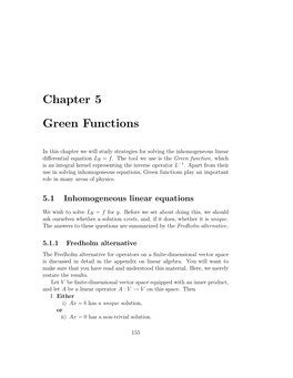 Chapter 5 Green Functions