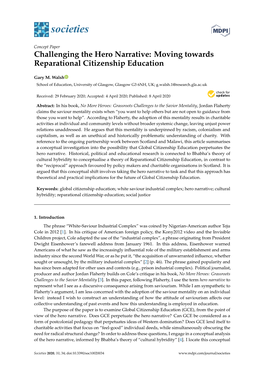 Challenging the Hero Narrative: Moving Towards Reparational Citizenship Education
