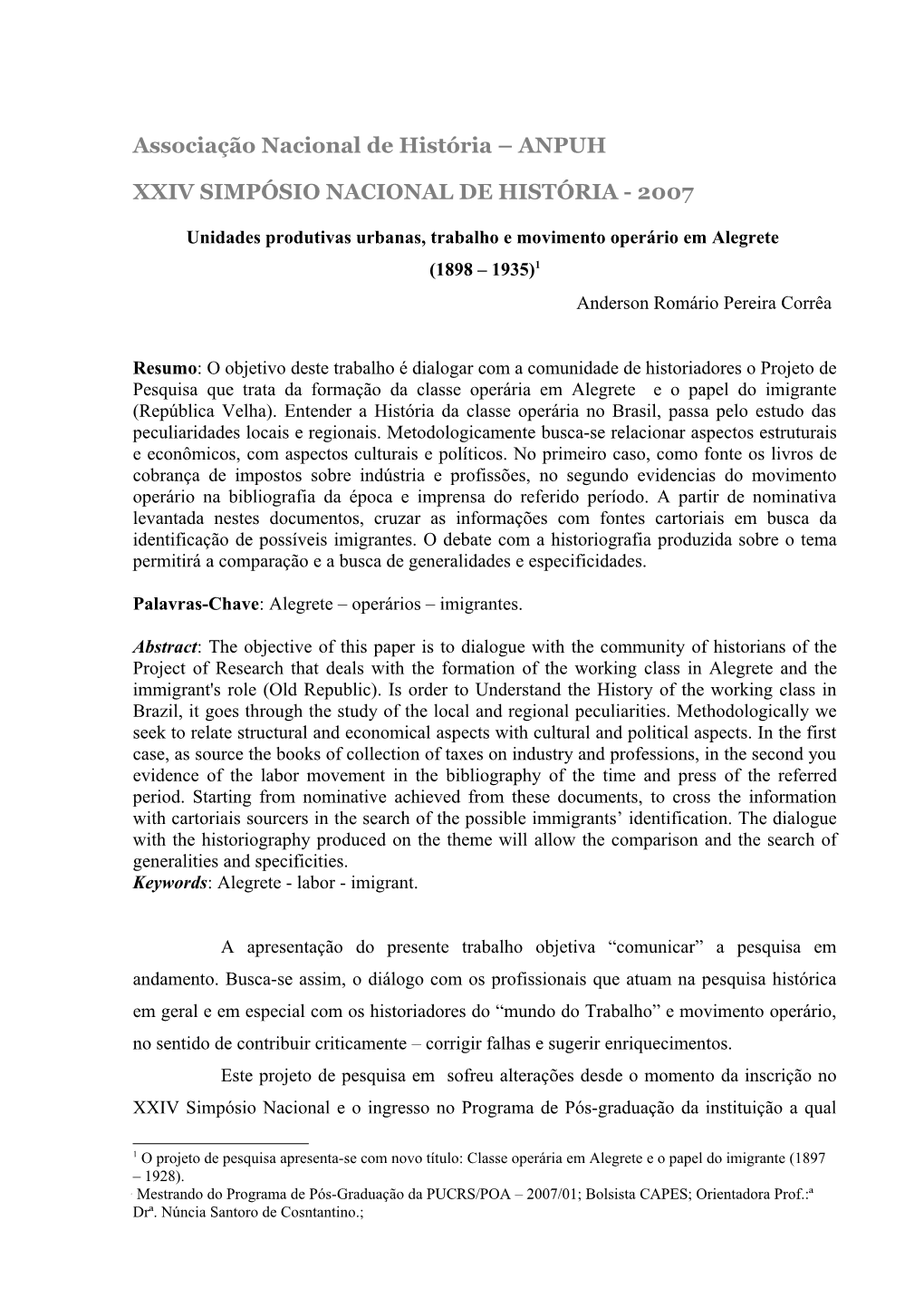 Anpuh Xxiv Simpósio Nacional De História