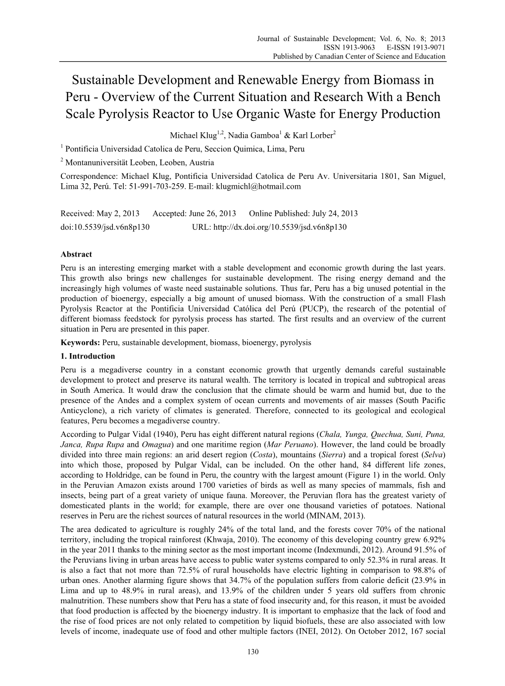 Sustainable Development and Renewable Energy from Biomass In