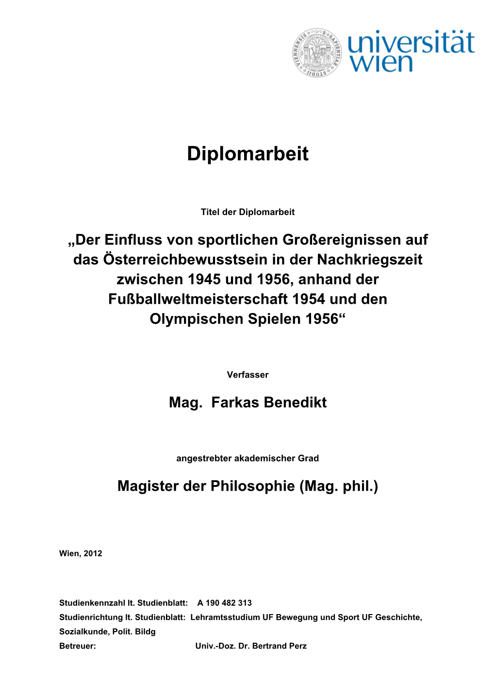 Diplomarbeit