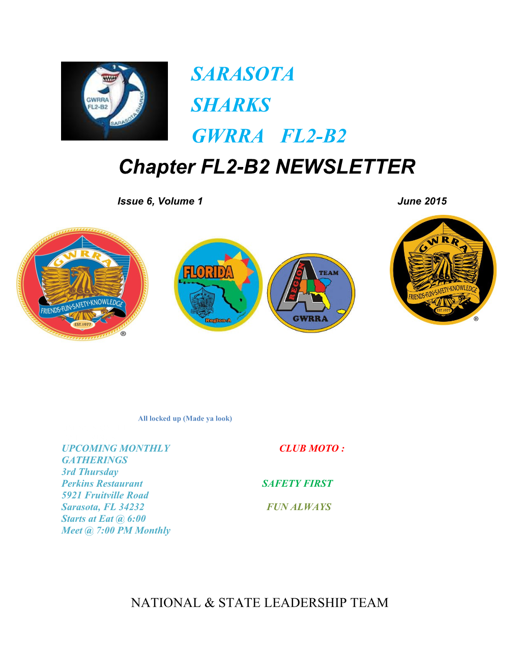 Chapter FL2-B2 NEWSLETTER