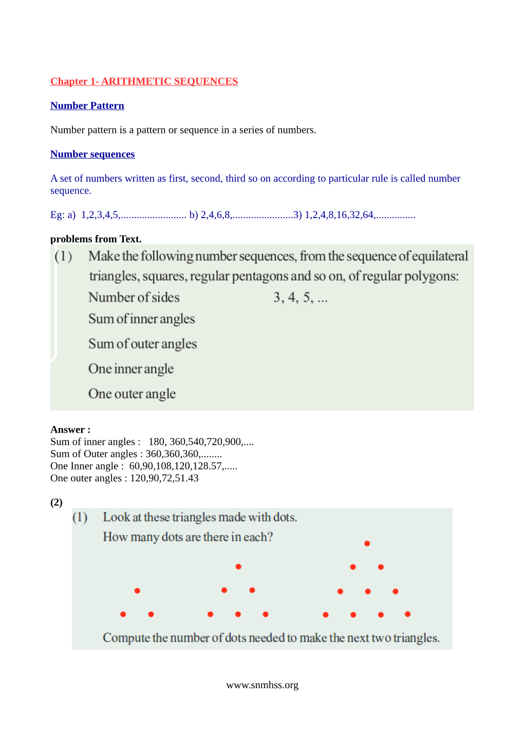 Arithmetic Sequences