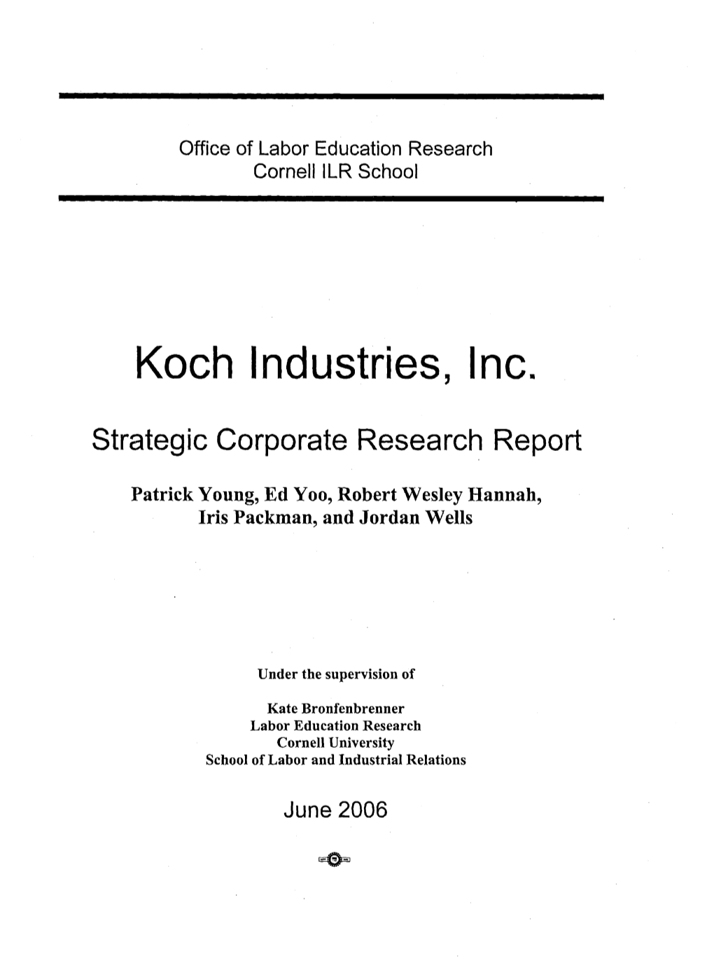 Koch Industries, Inc. Strategie Corporate Research Report