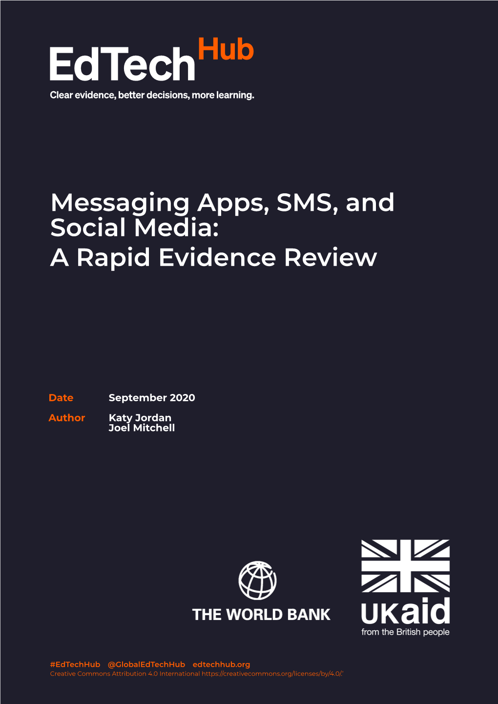 Messaging Apps, SMS, and Social Media: a Rapid Evidence Review