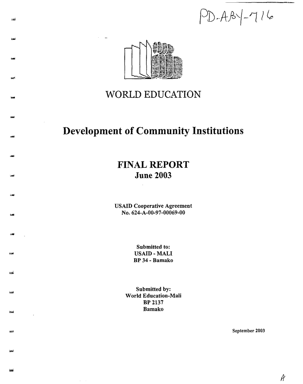 Development of Community Institutions