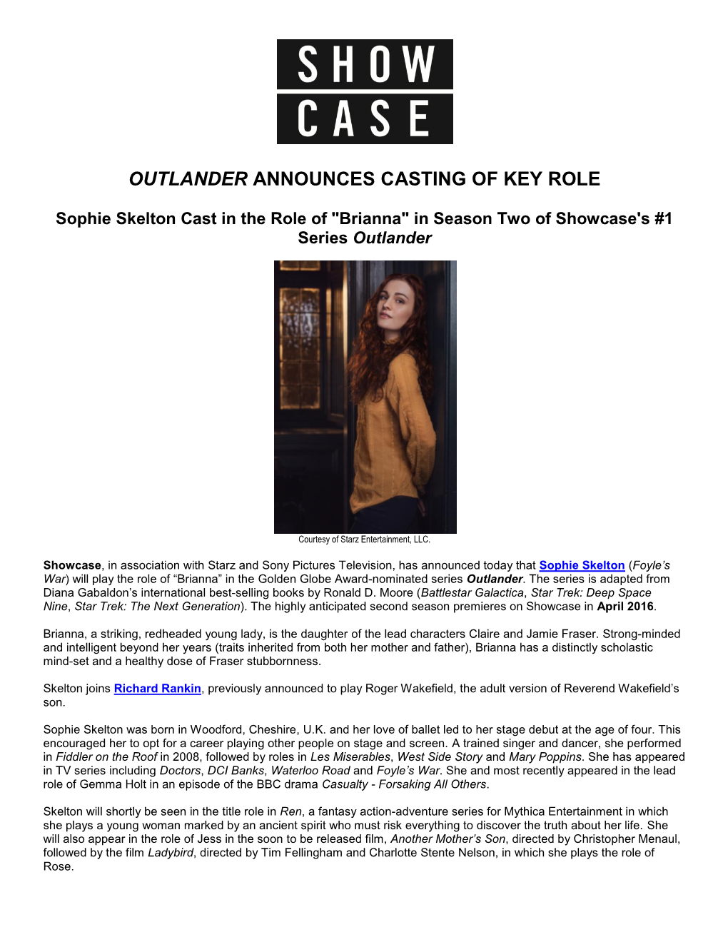 Outlander Announces Casting of Key Role