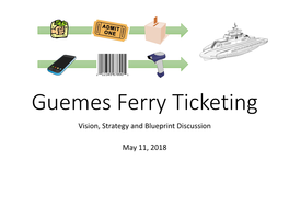Guemes Ferry Ticketing Vision, Strategy and Blueprint Discussion