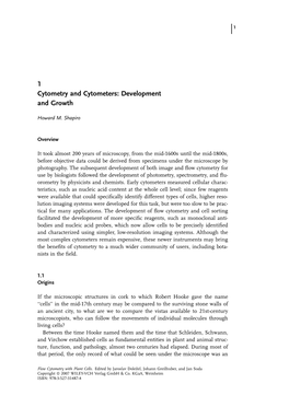 1 Cytometry and Cytometers: Development and Growth