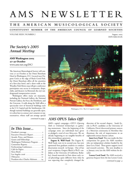 AMS Newsletter August 2005