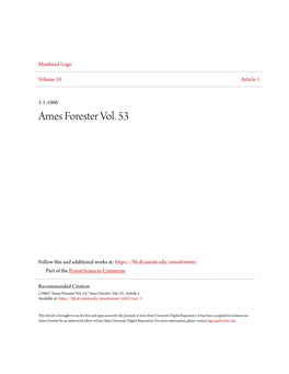 Ames Forester Vol. 53