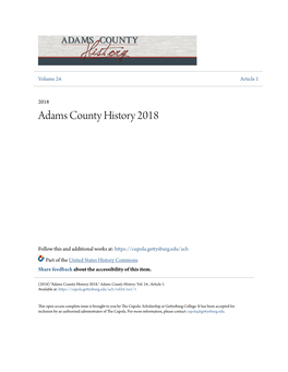 Adams County History 2018