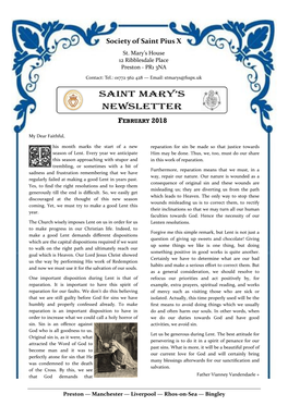 Saint Mary's Newsletter