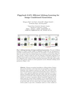 Piggyback GAN: Efficient Lifelong Learning for Image Conditioned Generation