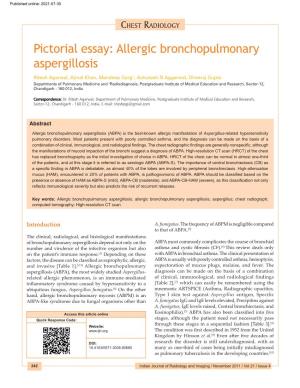 Allergic Bronchopulmonary Aspergillosis