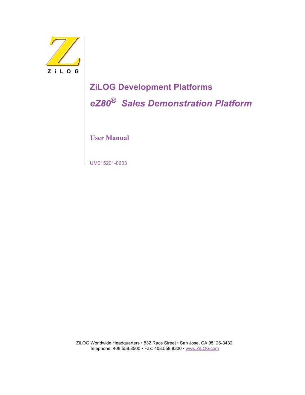 Ez80 Sales Demonstration Platform