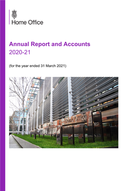 HO Annual Report and Accounts 2020-21