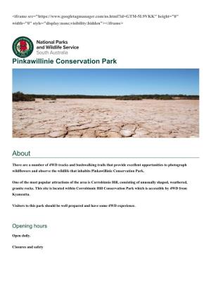 Pinkawillinie Conservation Park About