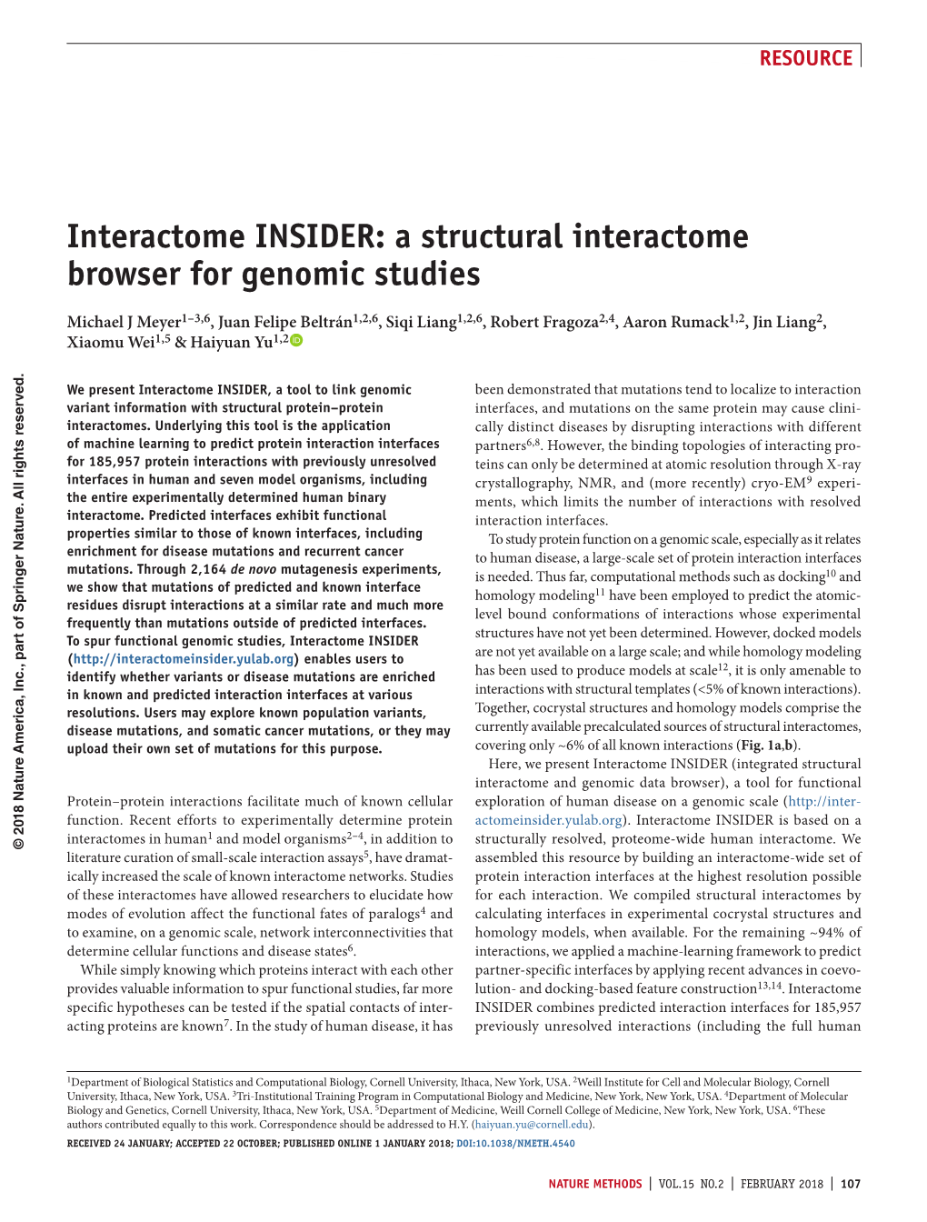 Interactome INSIDER: a Structural Interactome Browser for Genomic Studies