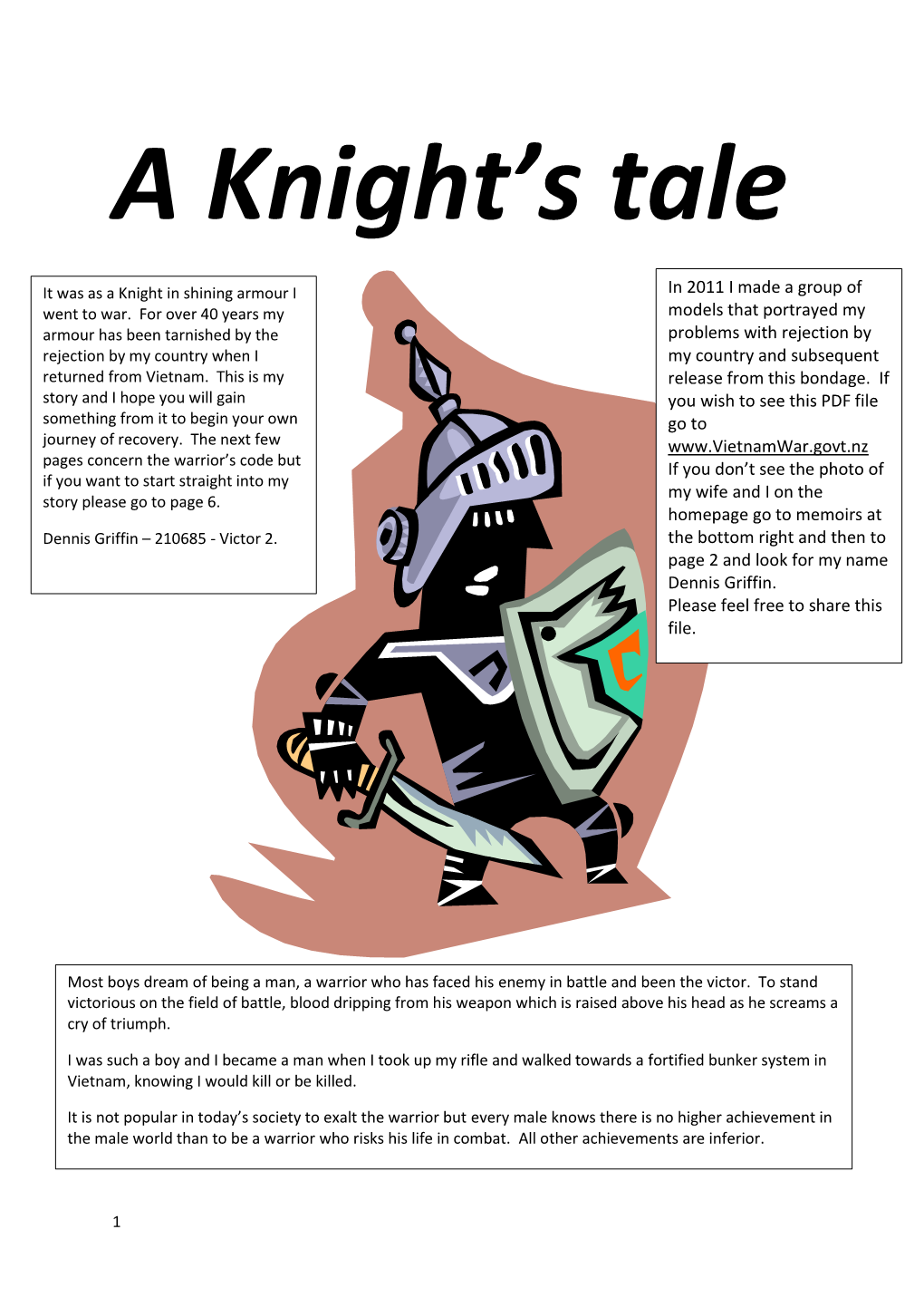 'A Knight's Tale' Autobiography