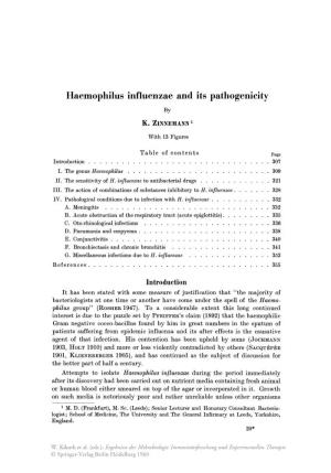 Haemophilus Influenzae and Its Pathogenicity