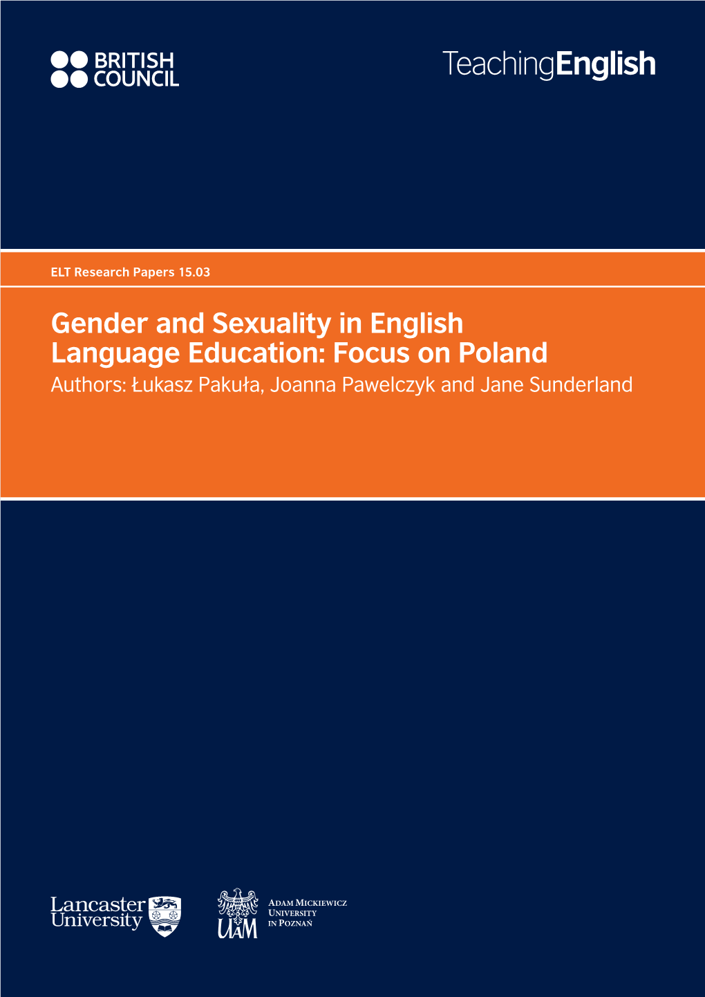 Gender and Sexuality in English Language Education