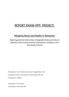 Report Knaw Project