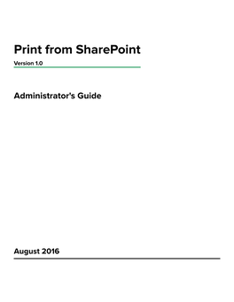 Print from Sharepoint Version 1.0